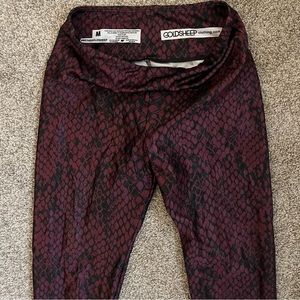 Goldsheep Purple Snake Legging Size M